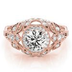 Vintage Engagement Ring, Round Shape, in Rose Gold - 84672