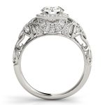 Vintage Engagement Ring, Round Shape, in White Gold - 84672