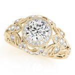 Vintage Engagement Ring, Round Shape, in Yellow Gold - 84672