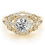 Vintage Engagement Ring, Round Shape, in Yellow Gold - 84672