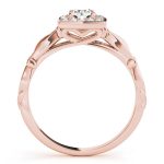 Halo Engagement Ring, Round Shape, in Rose Gold - 84679