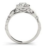 Halo Engagement Ring, Round Shape, in Platinum - 84679