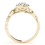 Halo Engagement Ring, Round Shape, in Yellow Gold - 84679