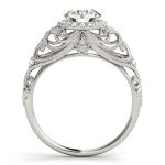 Vintage Engagement Ring, Round Shape, in White Gold - 84680