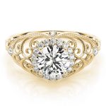 Vintage Engagement Ring, Round Shape, in Yellow Gold - 84680