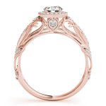 Vintage Engagement Ring, Round Shape, in Rose Gold - 84681