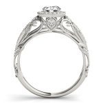 Vintage Engagement Ring, Round Shape, in Platinum - 84681