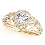 Vintage Engagement Ring, Round Shape, in Yellow Gold - 84681