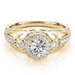 Vintage Engagement Ring, Round Shape, in Yellow Gold - 84681