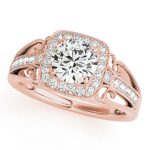 Vintage Engagement Ring, Round Shape, in Rose Gold - 84682