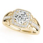 Vintage Engagement Ring, Round Shape, in Yellow Gold - 84682