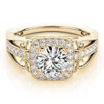 Vintage Engagement Ring, Round Shape, in Yellow Gold - 84682