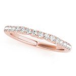 Curverd Wedding Ring, in Rose Gold - 50821