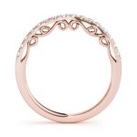 Curverd Wedding Ring, in Rose Gold - 50821