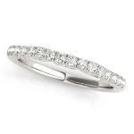 Curverd Wedding Ring, in Sterling Silver - 50821