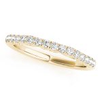 Curverd Wedding Ring, in Yellow Gold - 50821