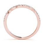 Curverd Wedding Ring, in Rose Gold - 50825