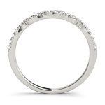 Curverd Wedding Ring, in White Gold - 50825