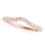 Curverd Wedding Ring, in Rose Gold - 50826