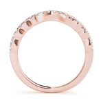 Curverd Wedding Ring, in Rose Gold - 50826