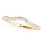 Curverd Wedding Ring, in Yellow Gold - 50826