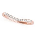 Curverd Wedding Ring, in Rose Gold - 50828