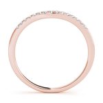 Curverd Wedding Ring, in Rose Gold - 50828