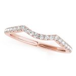 Curverd Wedding Ring, in Rose Gold - 50835