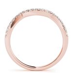 Curverd Wedding Ring, in Rose Gold - 50835