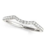 Curverd Wedding Ring, in Sterling Silver - 50835