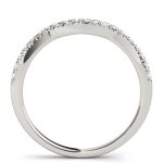 Curverd Wedding Ring, in White Gold - 50835