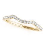 Curverd Wedding Ring, in Yellow Gold - 50835