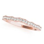 Curverd Wedding Ring, in Rose Gold - 50836