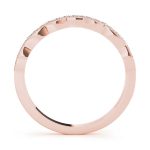 Curverd Wedding Ring, in Rose Gold - 50836