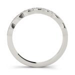 Curverd Wedding Ring, in White Gold - 50836