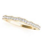 Curverd Wedding Ring, in Yellow Gold - 50836