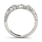 Prong Set Wedding Ring, in White Gold - 50840