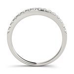 Curverd Wedding Ring, in White Gold - 50850