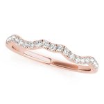 Curverd Wedding Ring, in Rose Gold - 50852