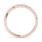 Curverd Wedding Ring, in Rose Gold - 50852