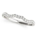 Curverd Wedding Ring, in Platinum - 50852