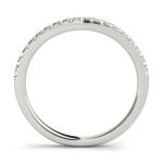 Prong Set Wedding Ring, in White Gold - 50856