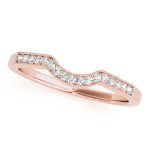 Curverd Wedding Ring, in Rose Gold - 50857