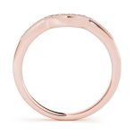 Curverd Wedding Ring, in Rose Gold - 50857