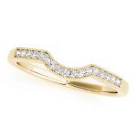 Curverd Wedding Ring, in Yellow Gold - 50857