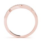 Curverd Wedding Ring, in Rose Gold - 50858