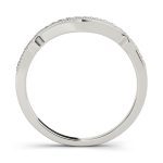 Curverd Wedding Ring, in White Gold - 50858