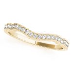 Curverd Wedding Ring, in Yellow Gold - 50858