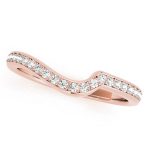 Curverd Wedding Ring, in Rose Gold - 50860