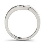 Curverd Wedding Ring, in White Gold - 50860